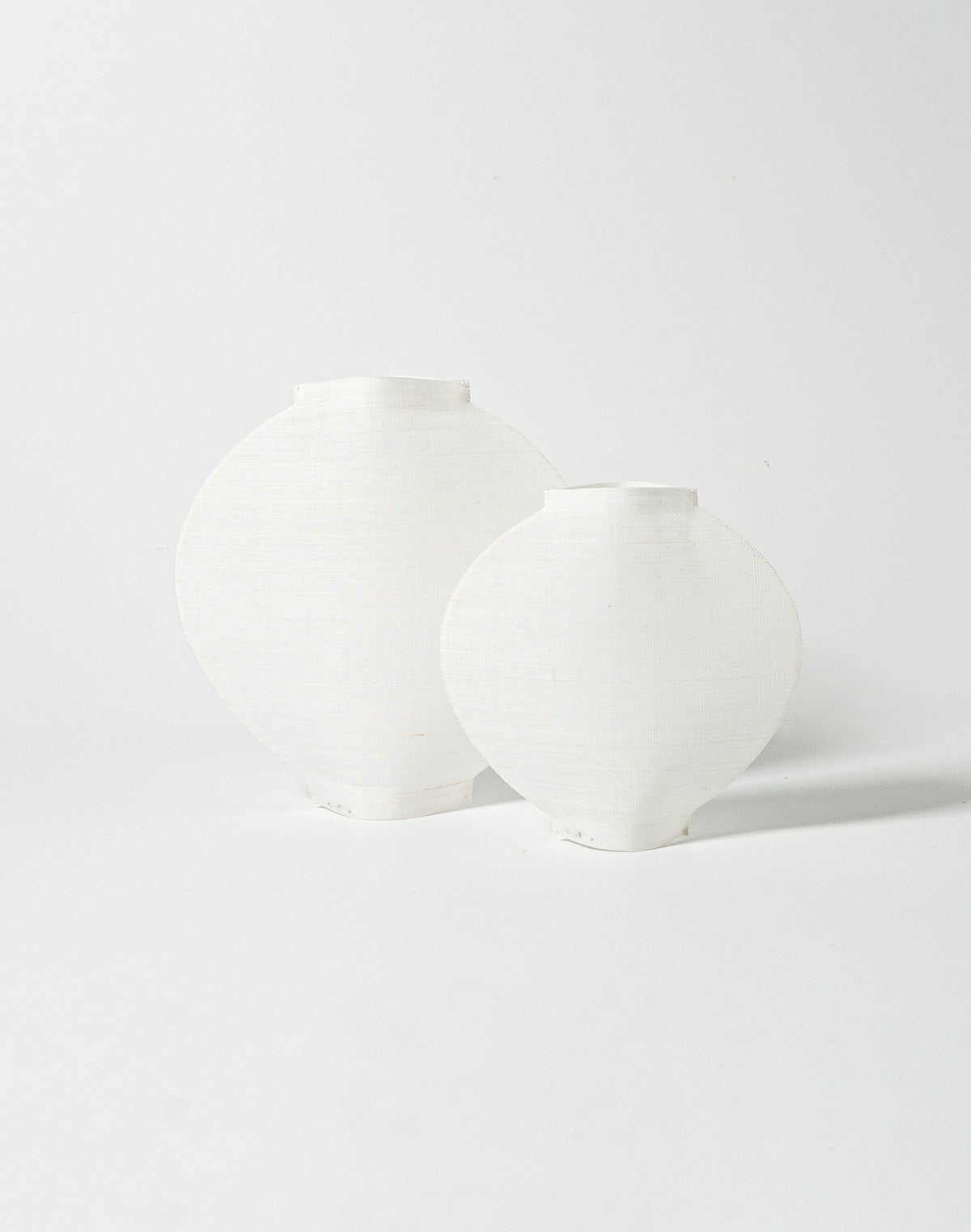 Hand-stitched Mosi Moon Jar made from Korean ramie textile