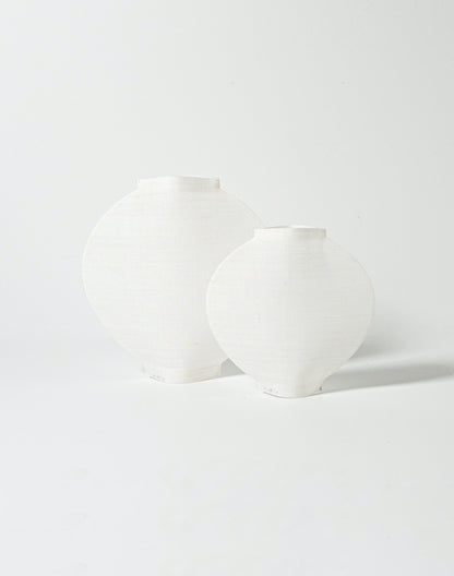 Hand-stitched Mosi Moon Jar made from Korean ramie textile