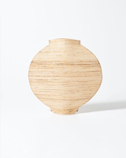 Hand-stitched Mosi Moon Jar made from Korean ramie textile
