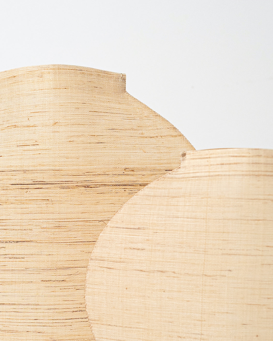 Hand-stitched Mosi Moon Jar made from Korean ramie textile
