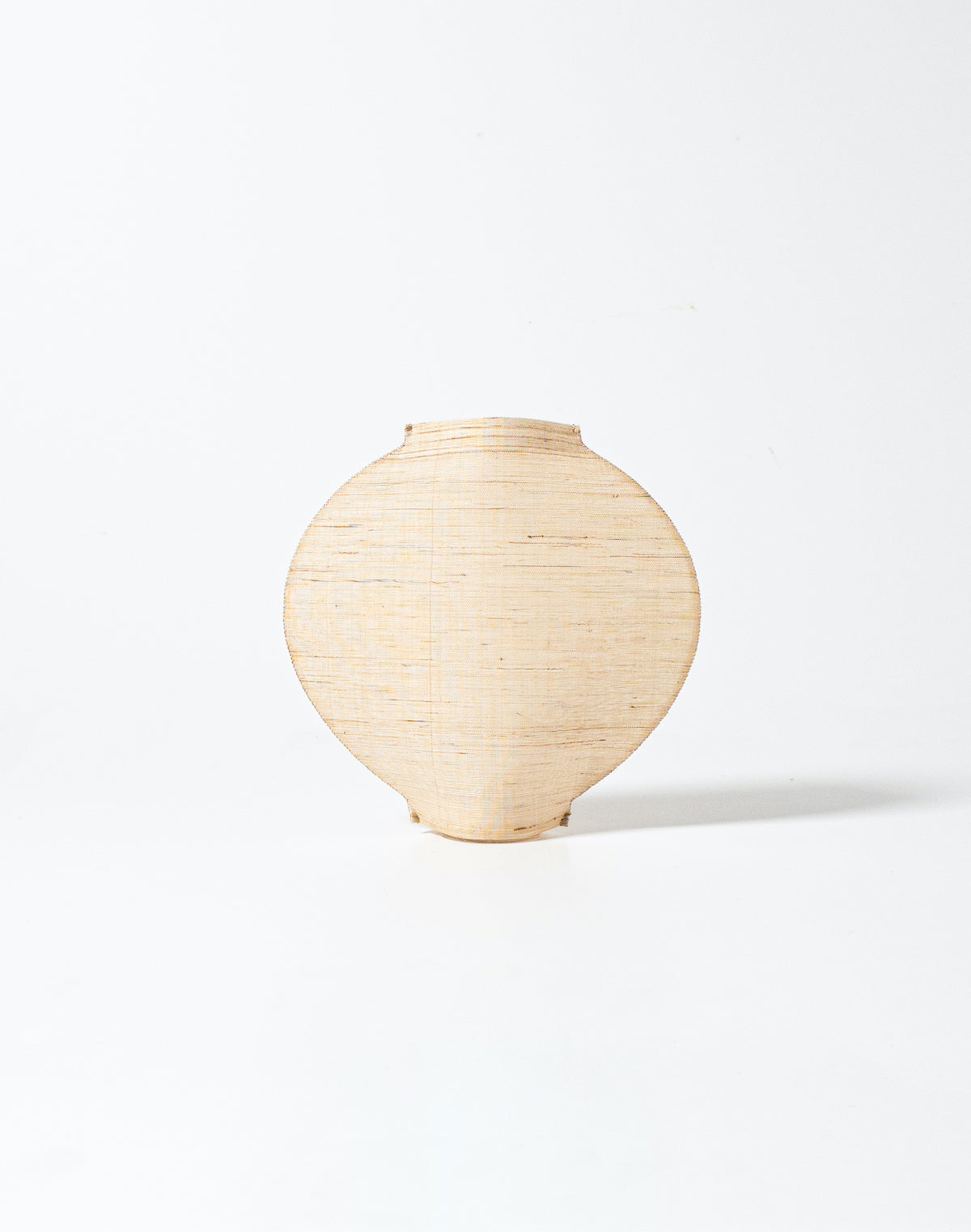 Hand-stitched Mosi Moon Jar made from Korean ramie textile
