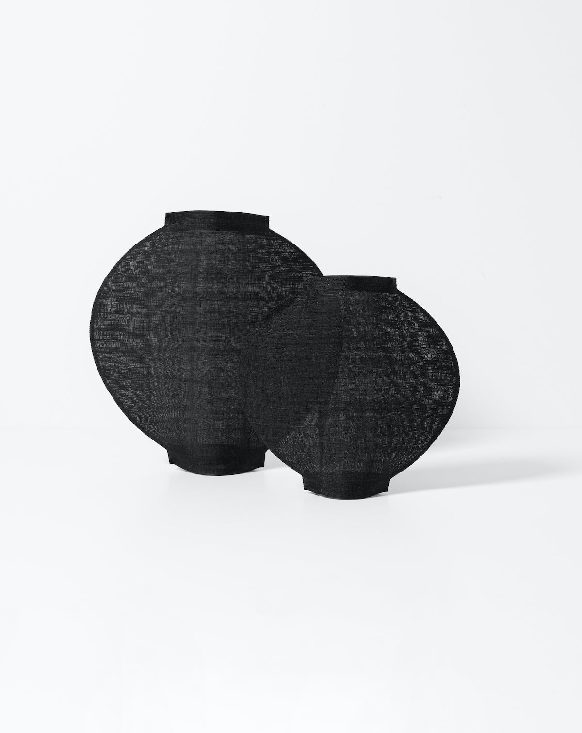 Hand-stitched Mosi Moon Jar made from Korean ramie textile
